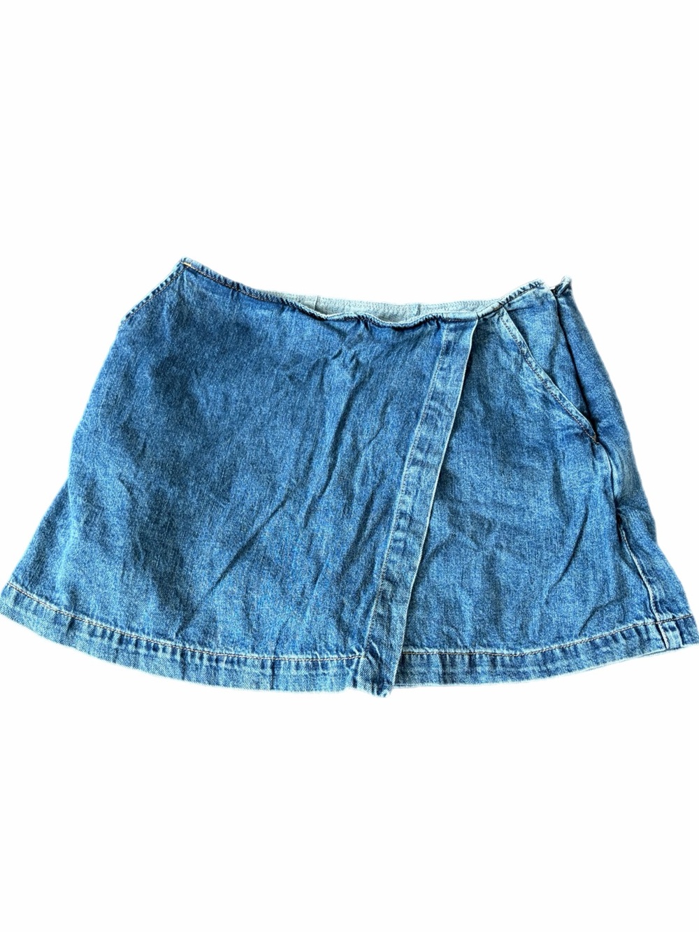 GAP Blue Denim wrap Skort  woman size 6/28 Jean skirt